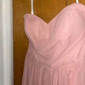 Azazie Strapless Pink Dress